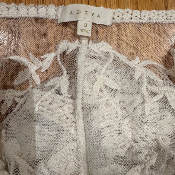 Adiva Lace Long Sheer White Cream Cardigan Boho Feminine Festival Country Fairy - Picture 4 of 4